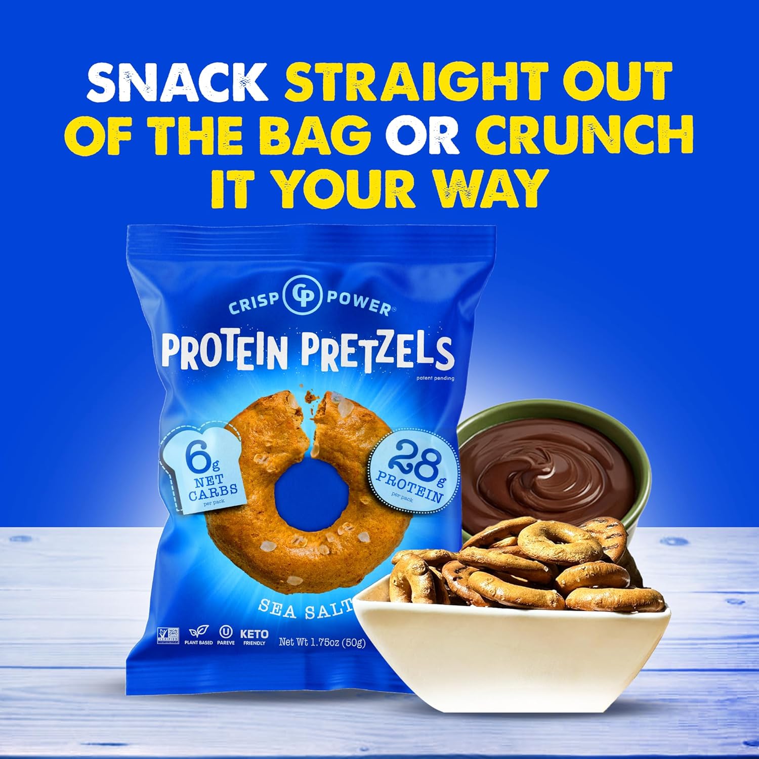 Crisp Power Protein Pretzels-N101 Nutrition