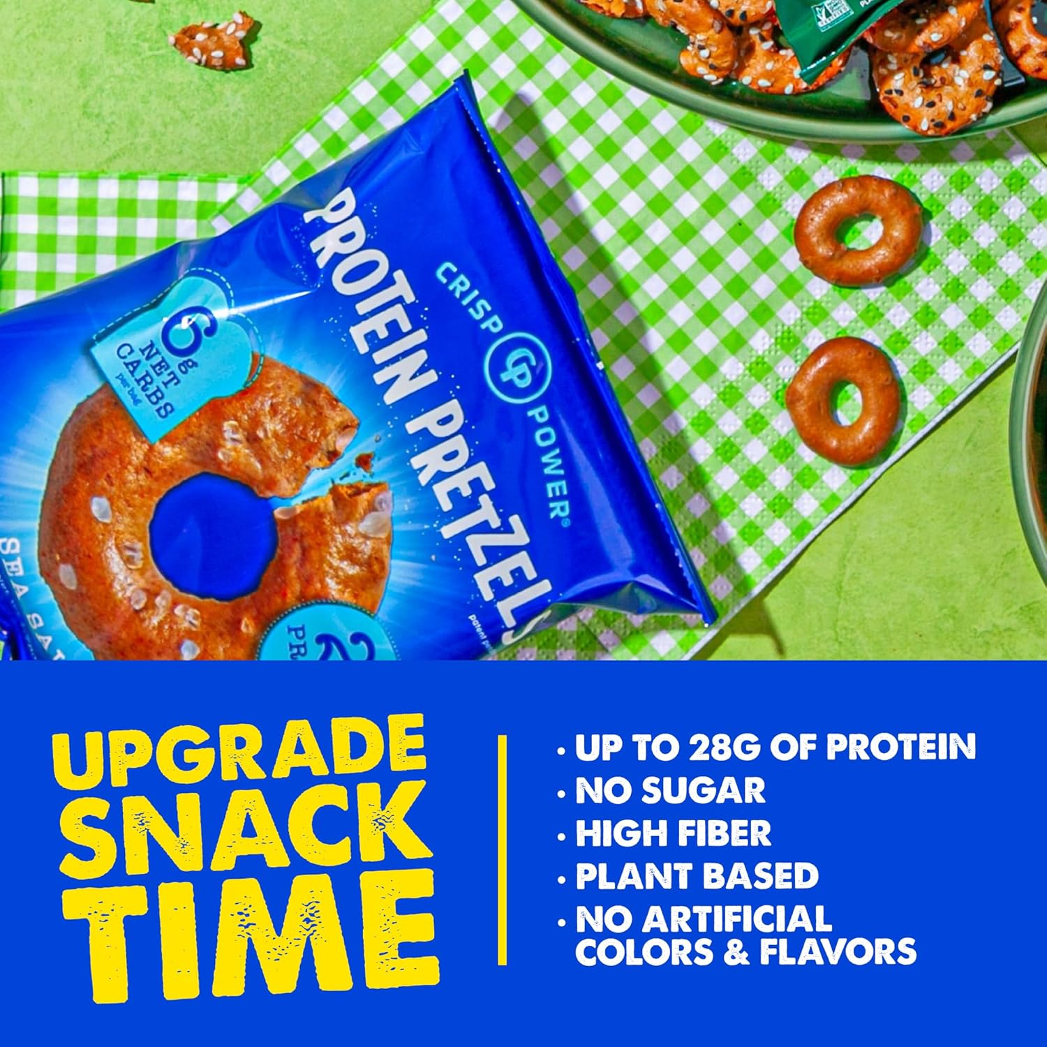 Crisp Power Protein Pretzels-N101 Nutrition