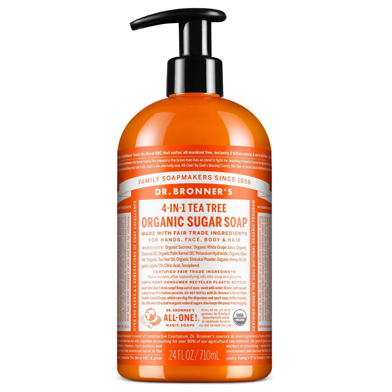 Dr. Bronner's Organic Sugar Soap-N101 Nutrition
