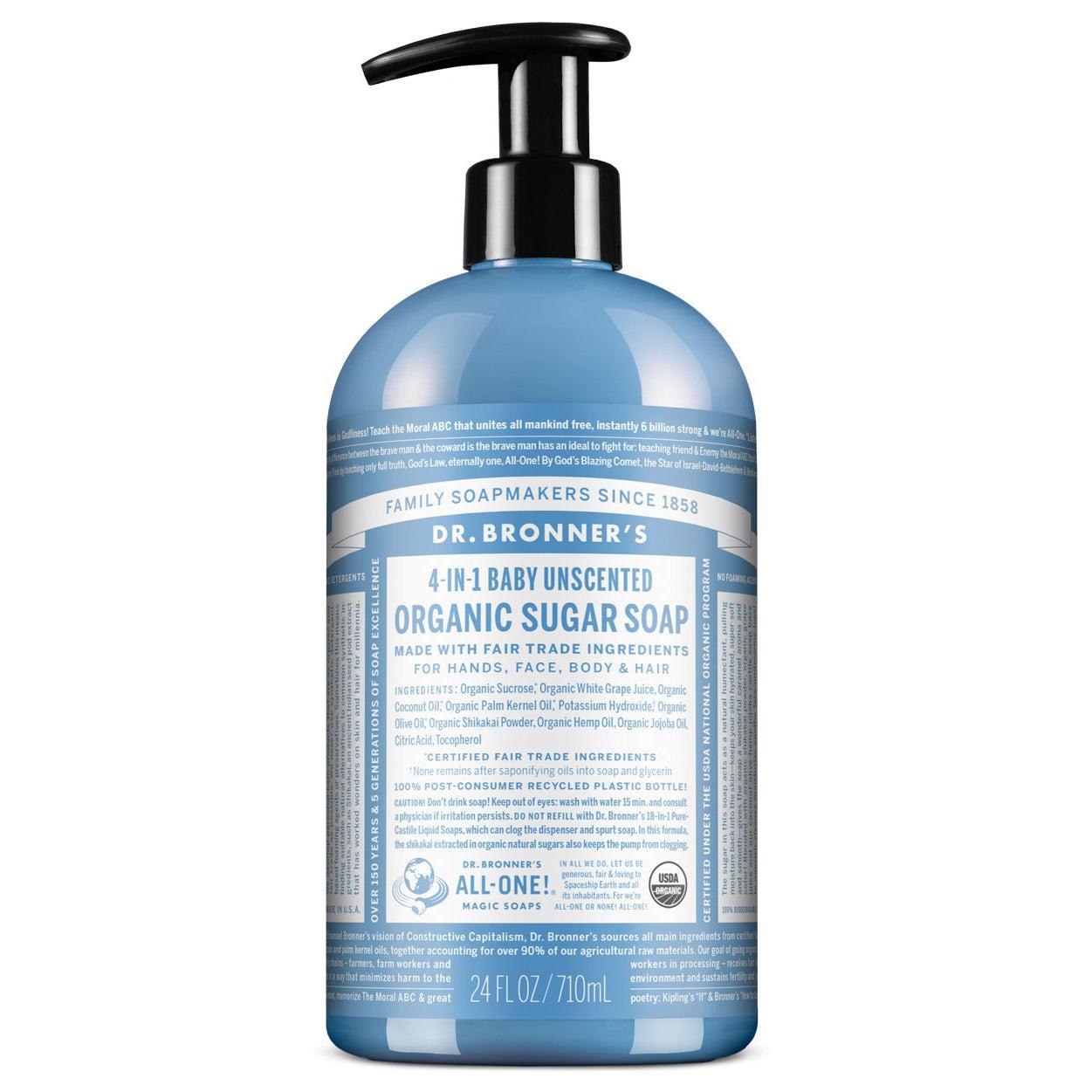 Dr. Bronner's Organic Sugar Soap-N101 Nutrition