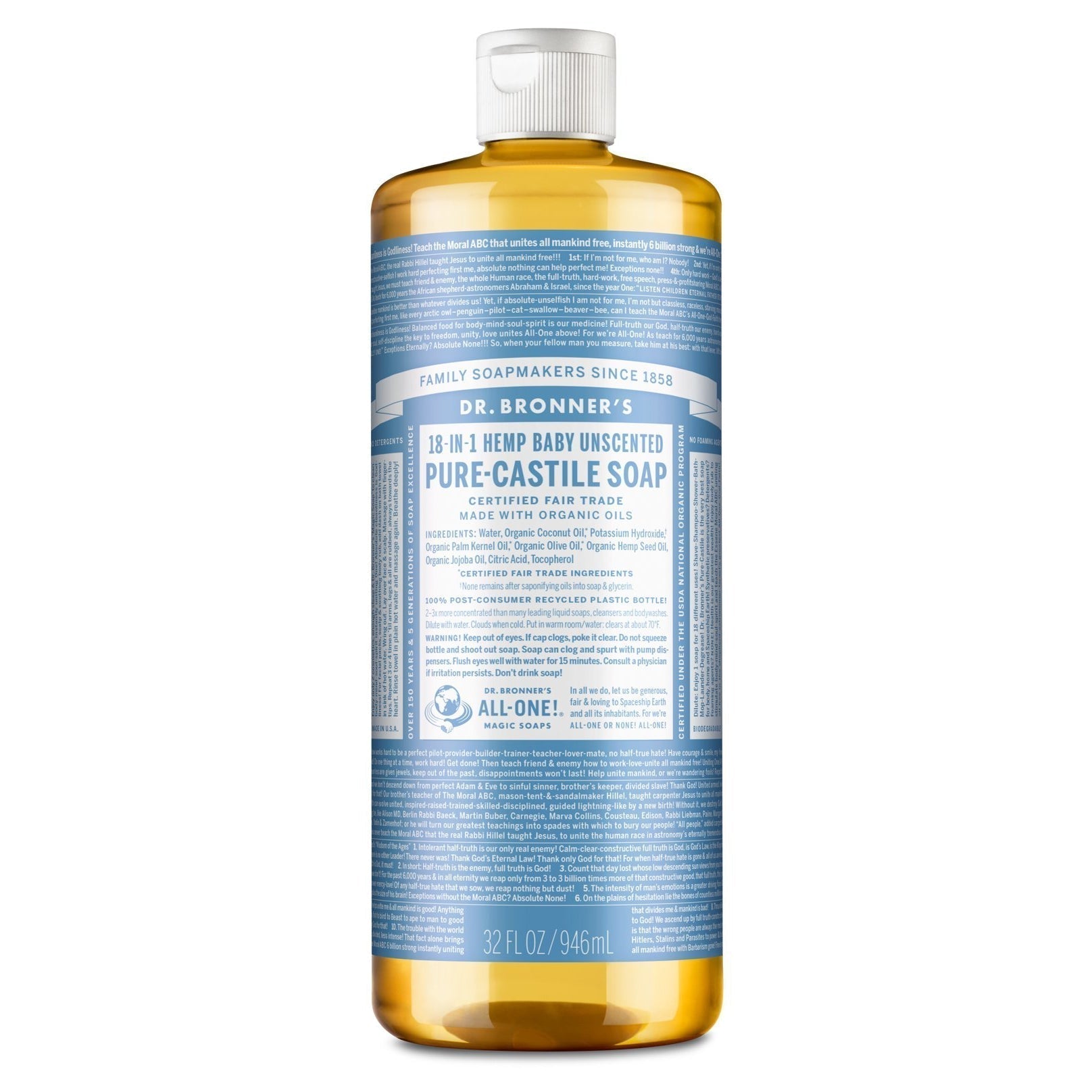 Dr. Bronner's Pure-Castile Liquid Soap-N101 Nutrition