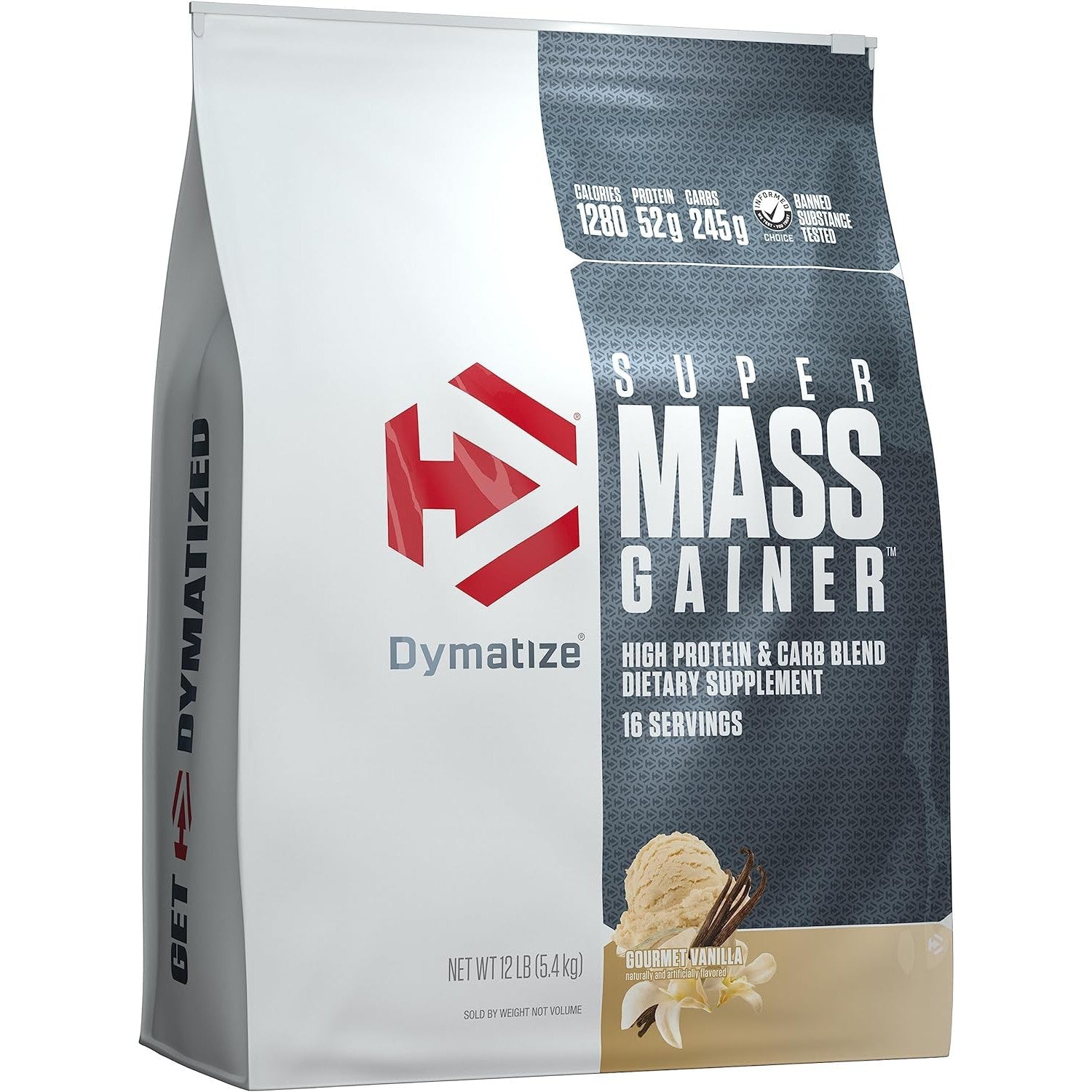 Dymatize Super Mass Gainer-12 lbs-Gourmet Vanilla-N101 Nutrition
