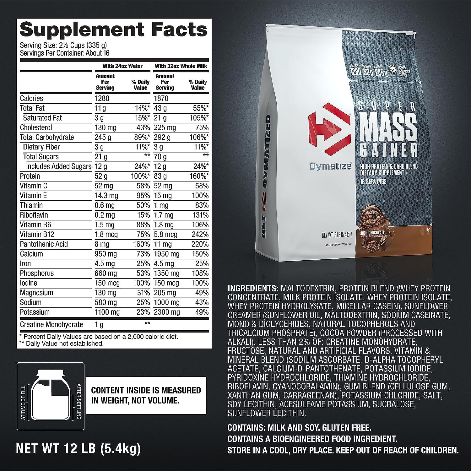 Dymatize Super Mass Gainer-N101 Nutrition