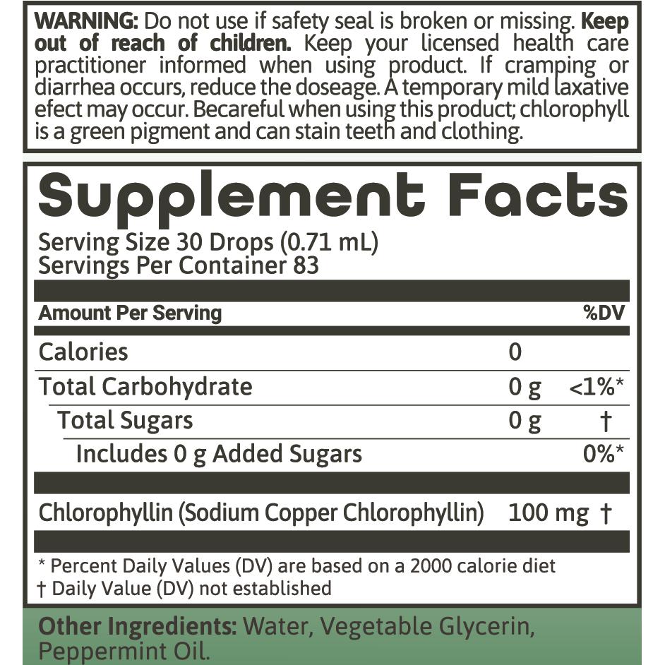 Dynamic Health Ultra Chlorophyll 20X Natural Peppermint Flavor-N101 Nutrition