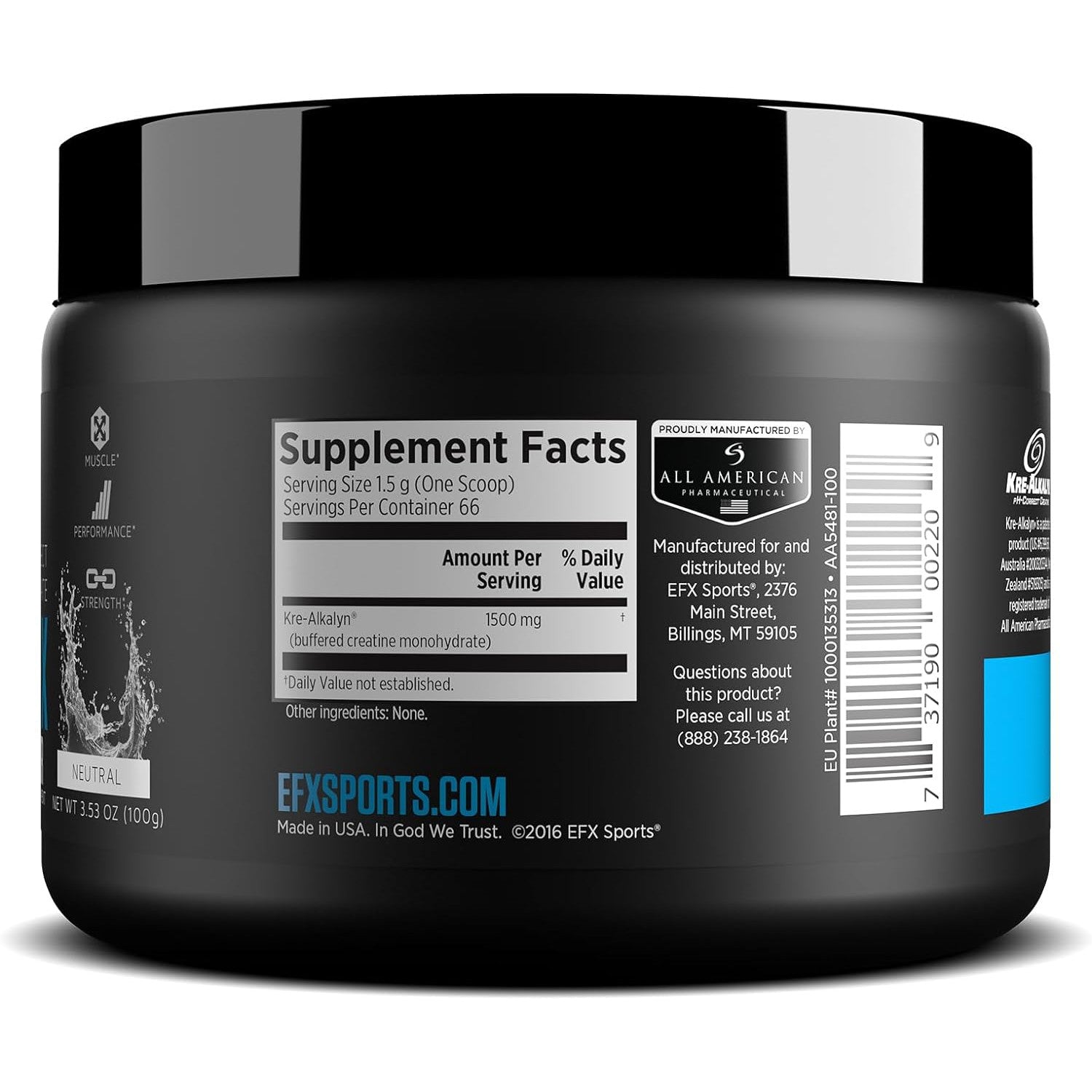 EFX Sports Kre-Alkalyn EFX Powder-N101 Nutrition