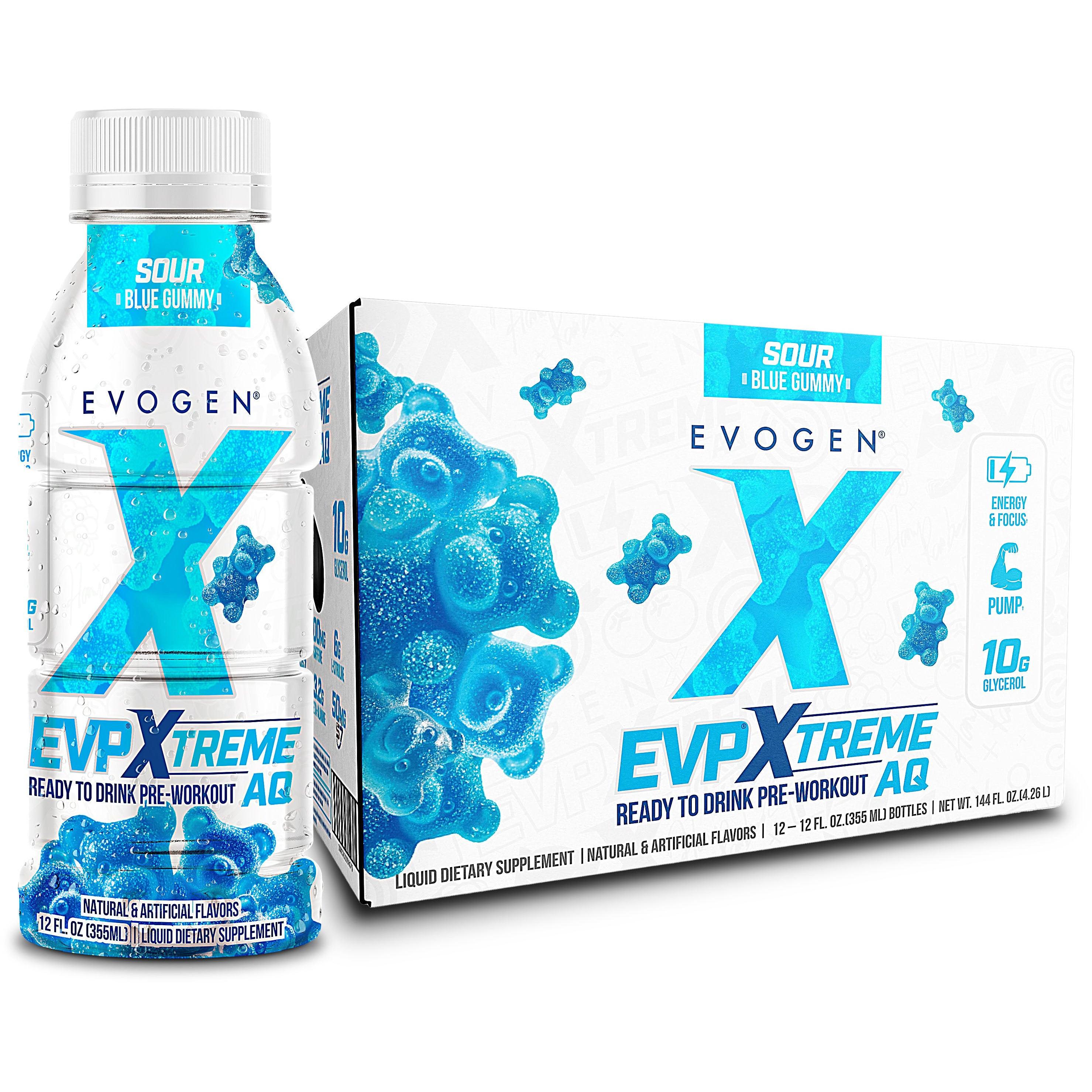 Evogen EVP Xtreme AQ RTD-Case (12 bottles)-Sour Blue Gummy-N101 Nutrition