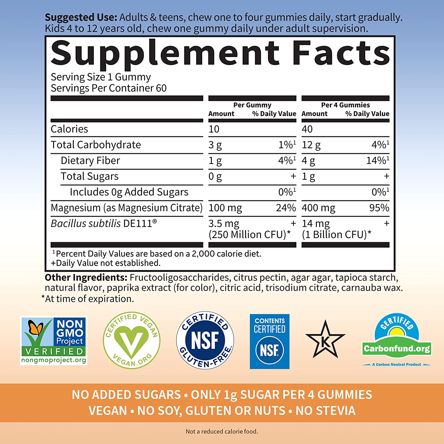 Garden of Life Dr. Formulated Magnesium Gummies with Pre & Probiotics-N101 Nutrition