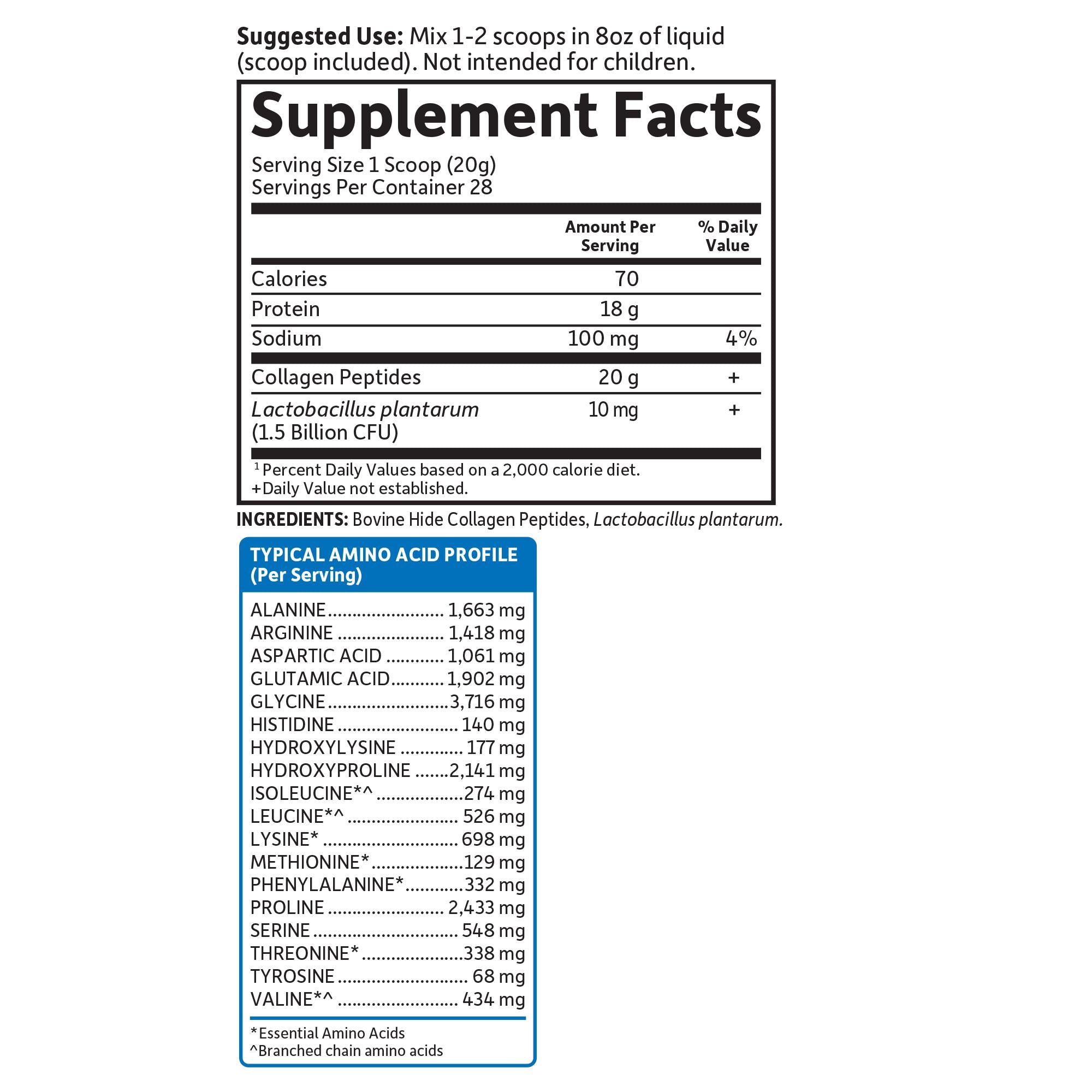 Garden of Life Grass Fed Collagen Peptides (Unflavored)-N101 Nutrition