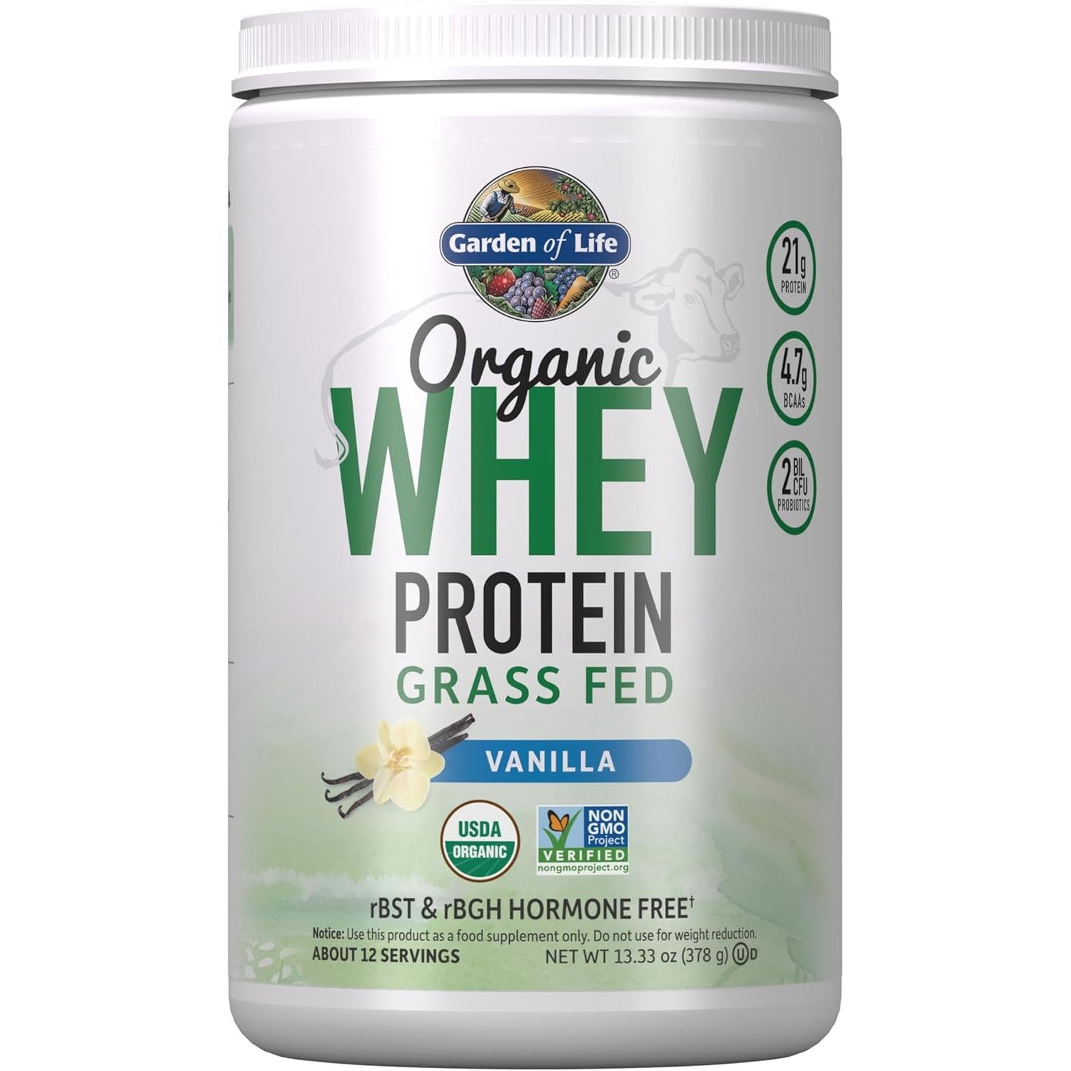 Garden of Life Grass Fed Whey Protein-12 servings-Vanilla-N101 Nutrition
