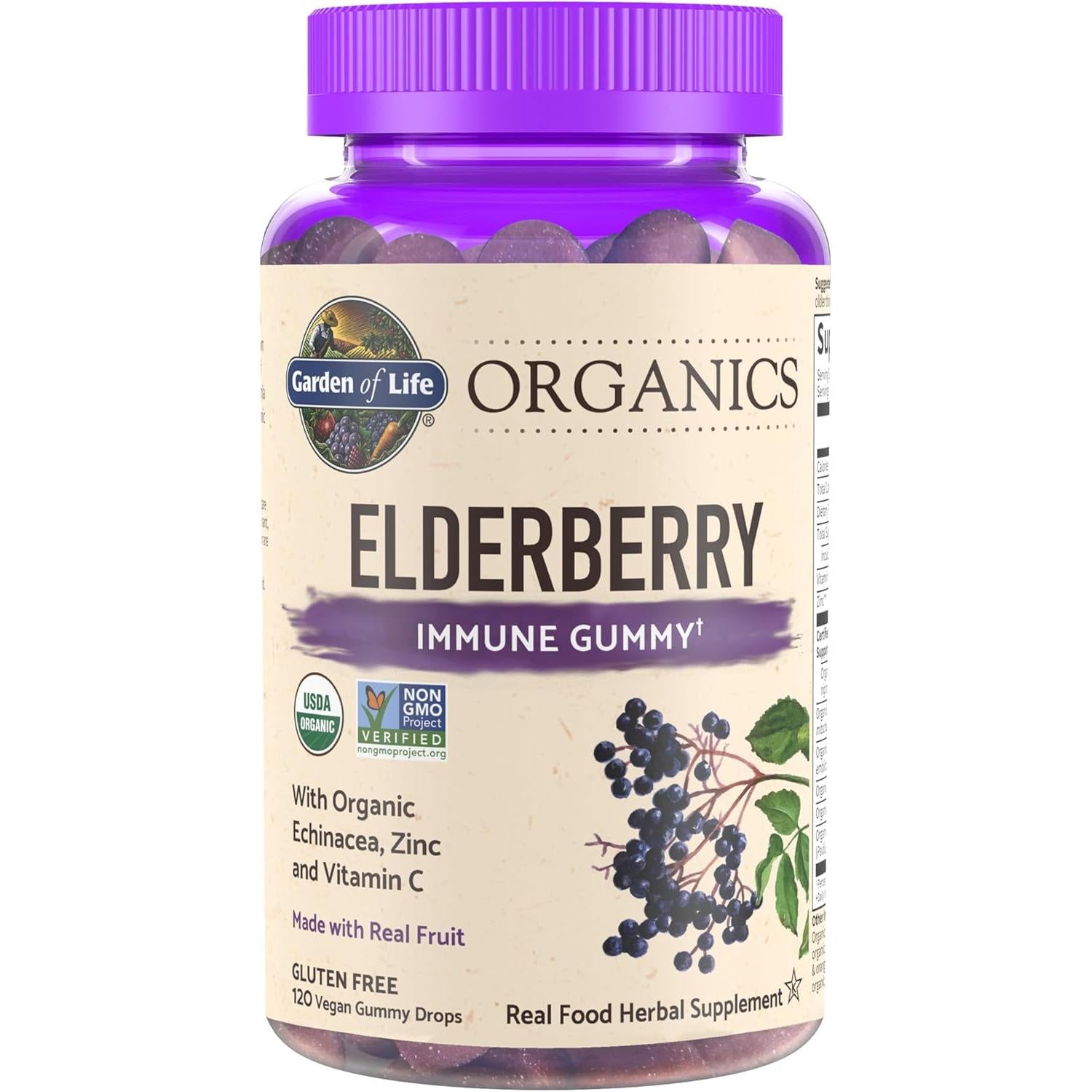 Garden of Life Organics Elderberry Immune Gummy-N101 Nutrition