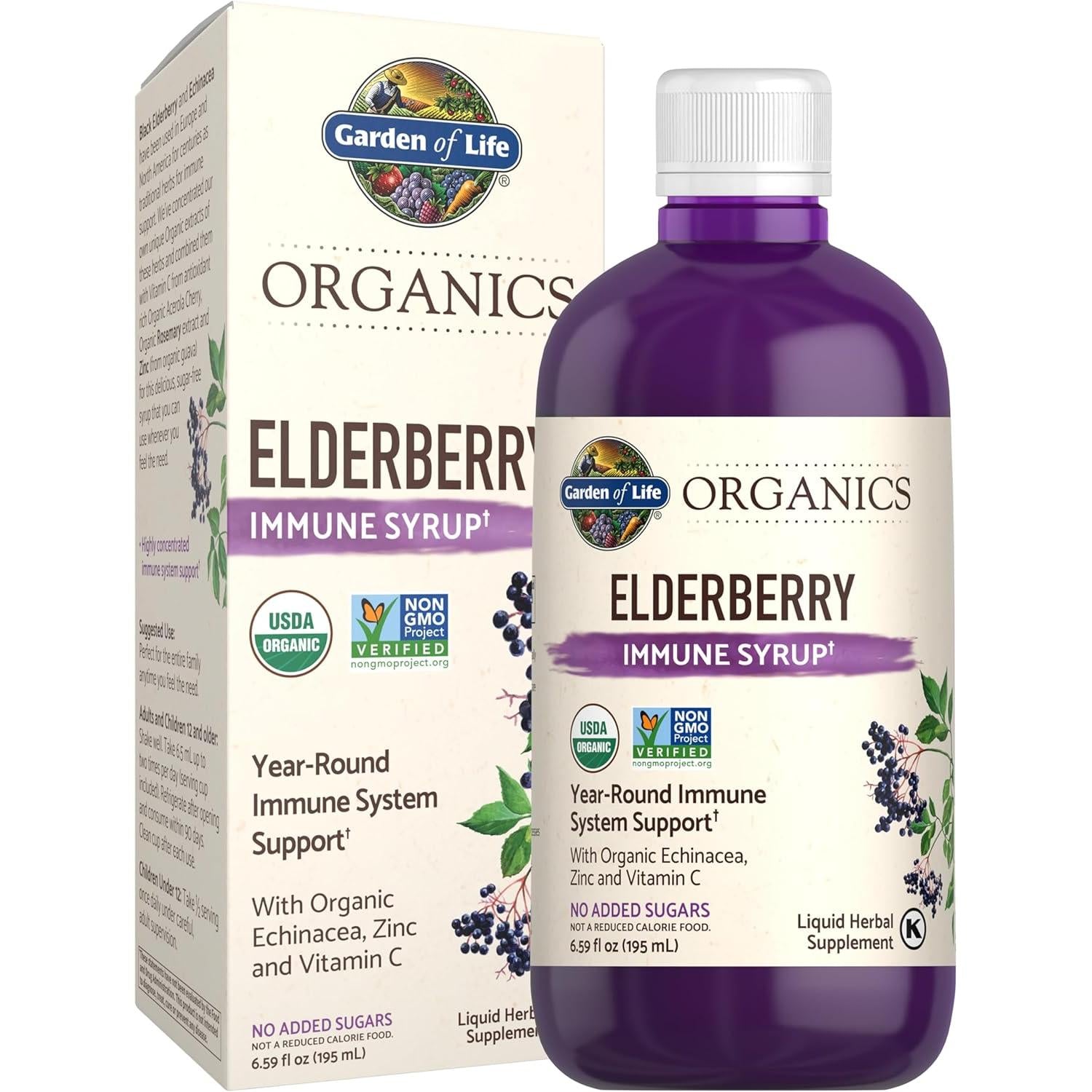 Garden of Life Organics Elderberry Immune Syrup-N101 Nutrition