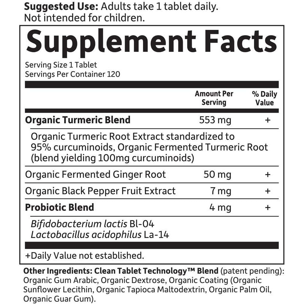Garden of Life Organics Extra Strength Turmeric-N101 Nutrition
