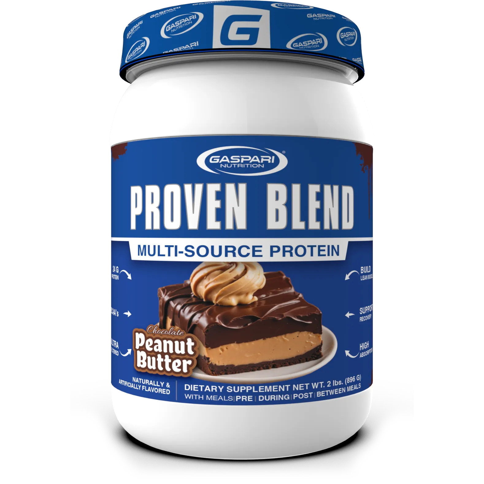 Gaspari Proven Blend Multi-Source Protein-2 lbs-Chocolate Peanut Butter-N101 Nutrition