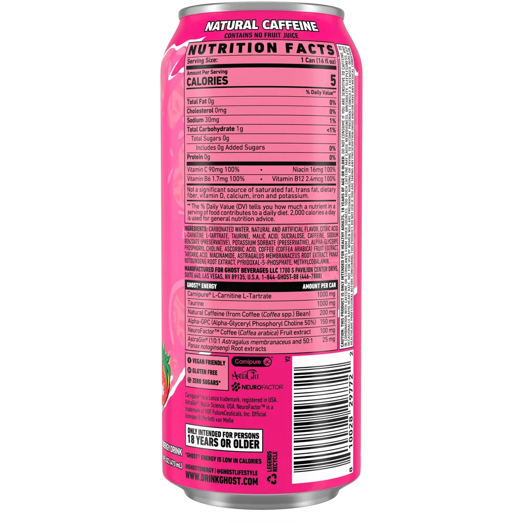 GHOST Energy Drink-N101 Nutrition