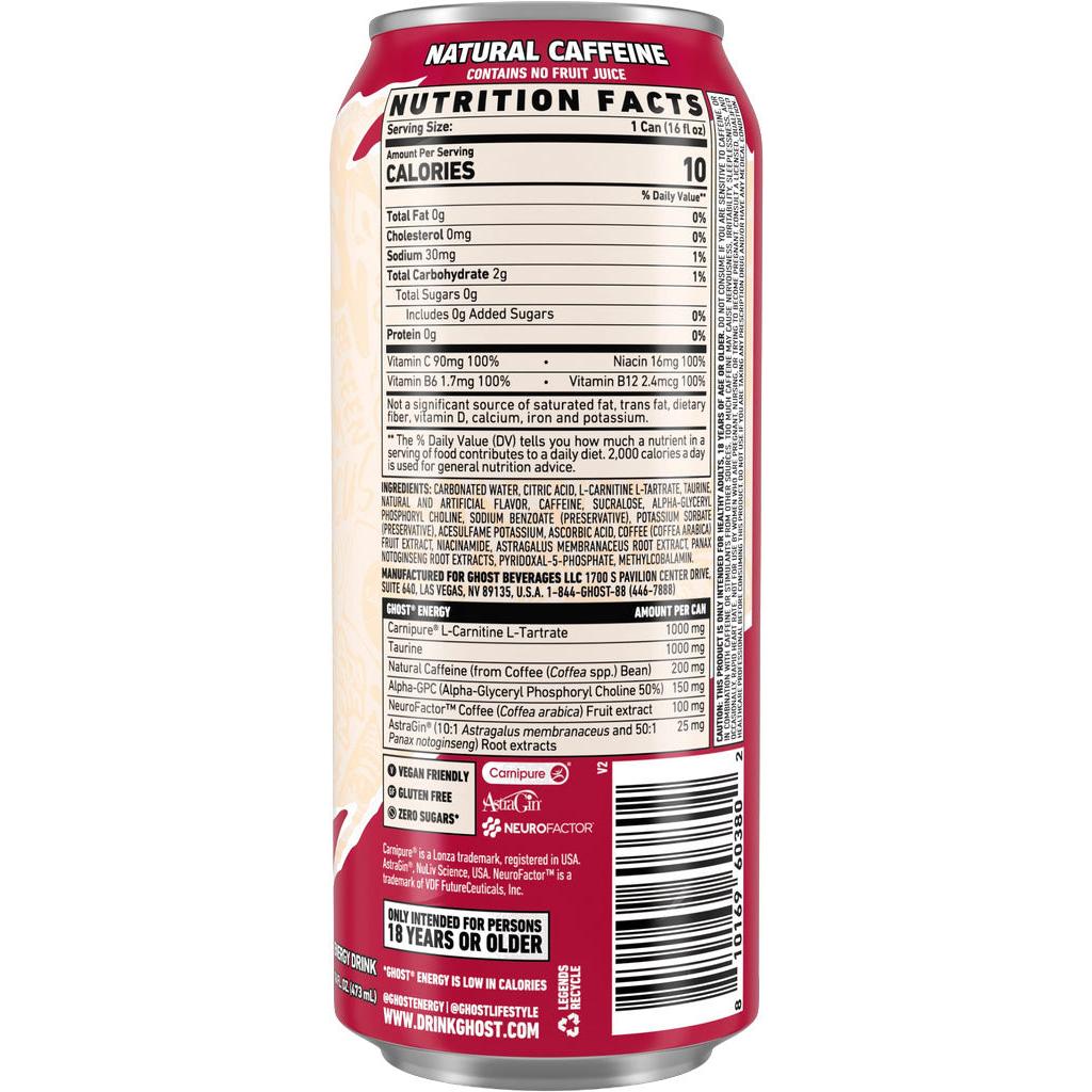 GHOST Energy Drink-N101 Nutrition