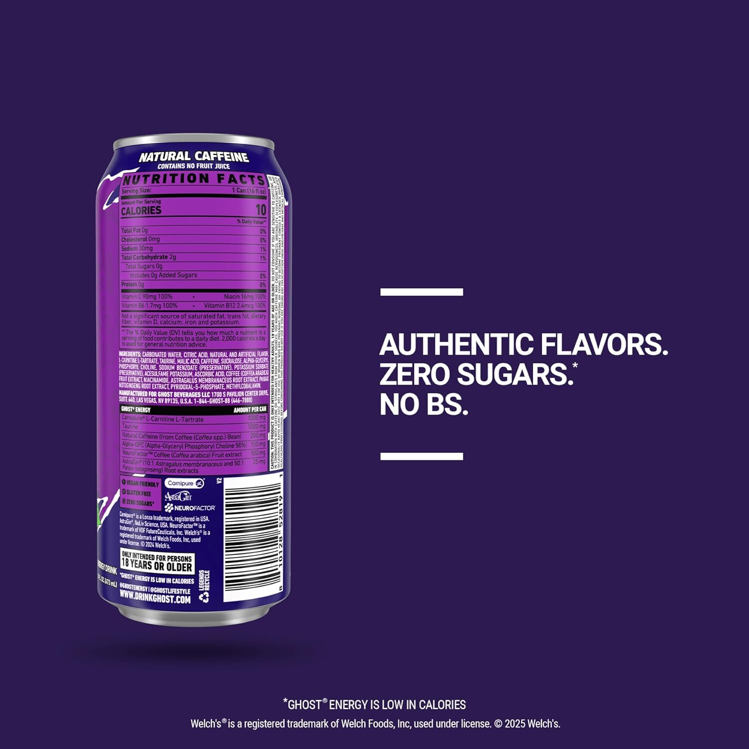 GHOST Energy Drink-N101 Nutrition