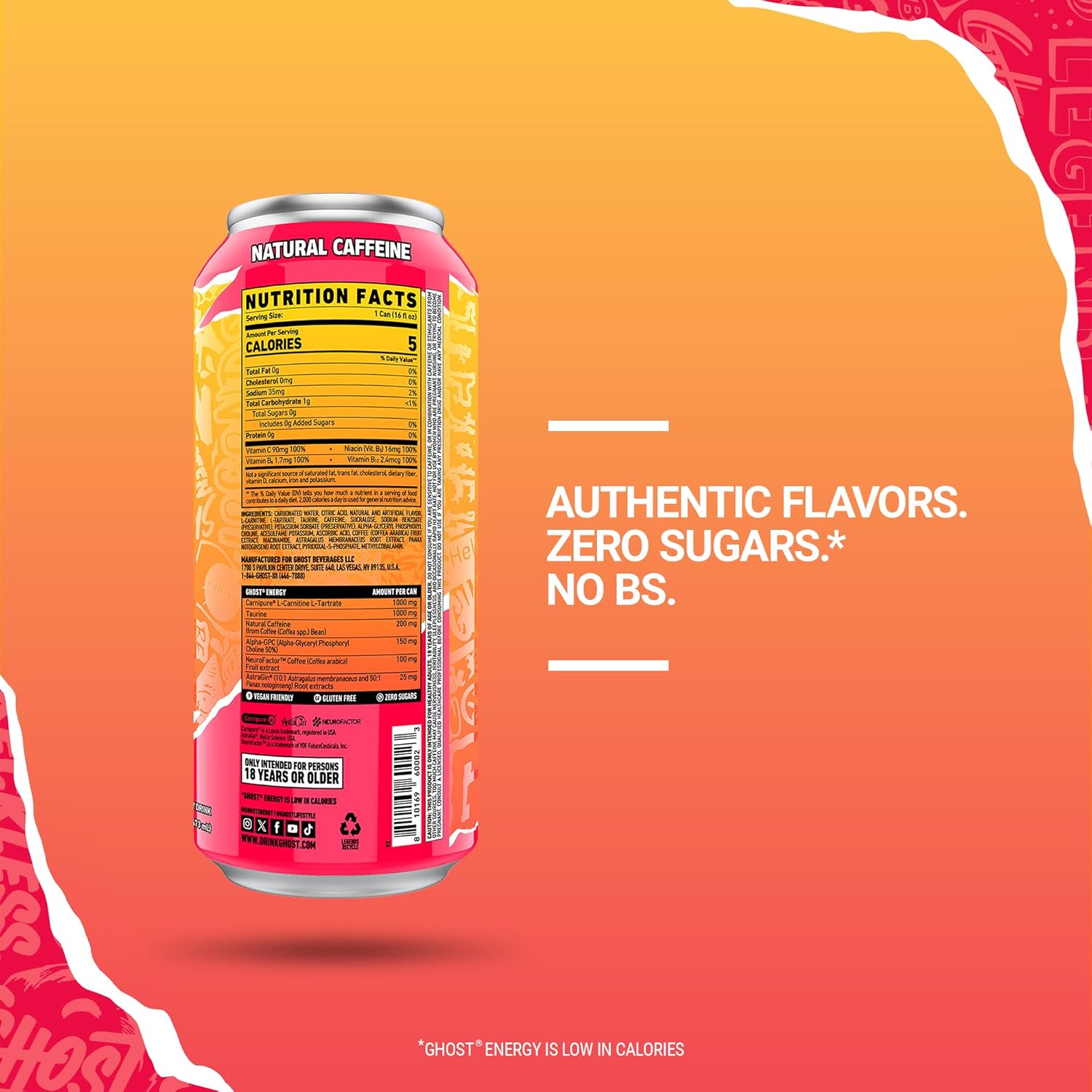 GHOST Energy Drink-N101 Nutrition