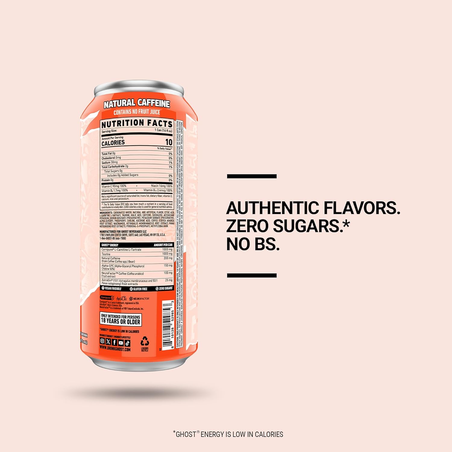 GHOST Energy Drink-N101 Nutrition