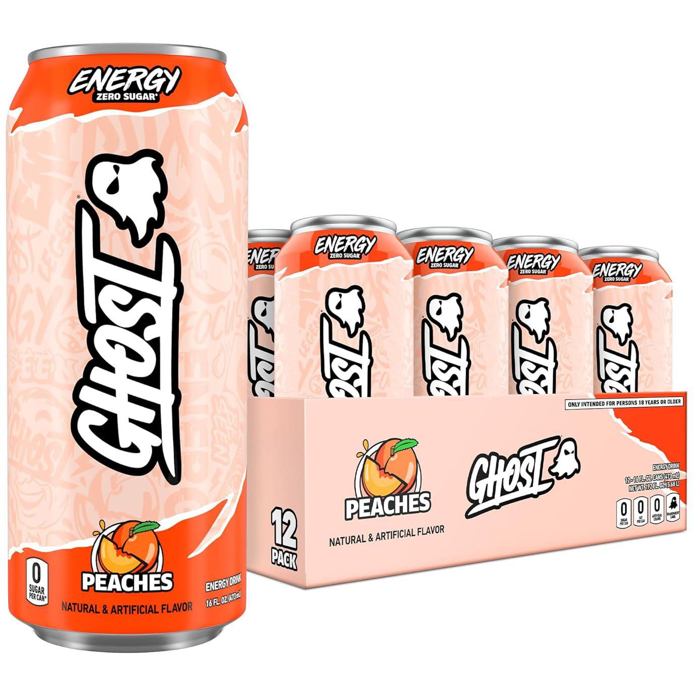 GHOST Energy Drink-Case (12 cans)-Peaches-N101 Nutrition