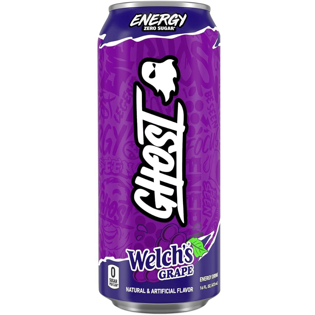 GHOST Energy Drink-Single (16 fl oz)-Welch's® Grape-N101 Nutrition