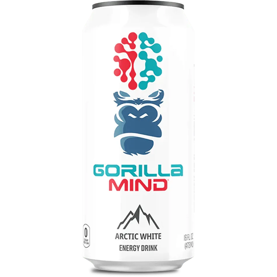 Gorilla Mind Energy Drink-Single (16 fl oz)-Arctic White Frost-N101 Nutrition