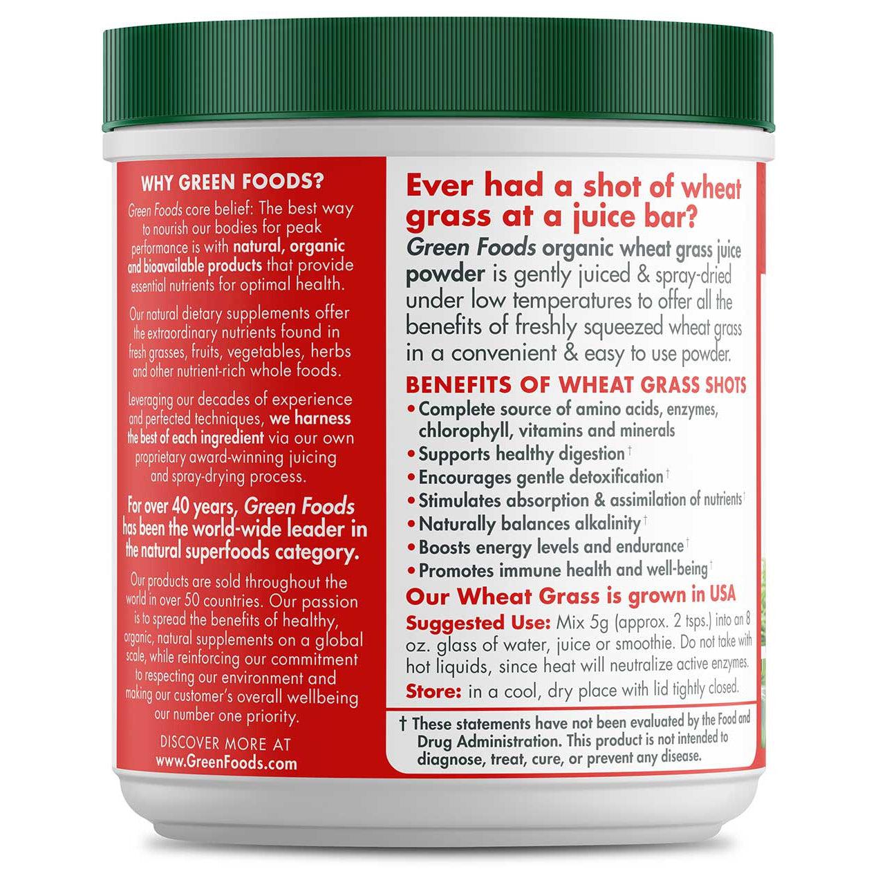 Green Foods Wheat Grass Shots (BEST BY 04/2026 - FINAL SALE / NO RETURNS)-N101 Nutrition