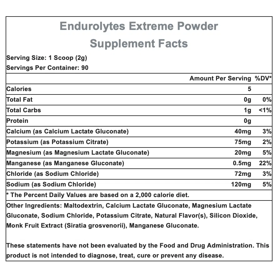 Hammer Nutrition Endurolytes Extreme Powder-N101 Nutrition