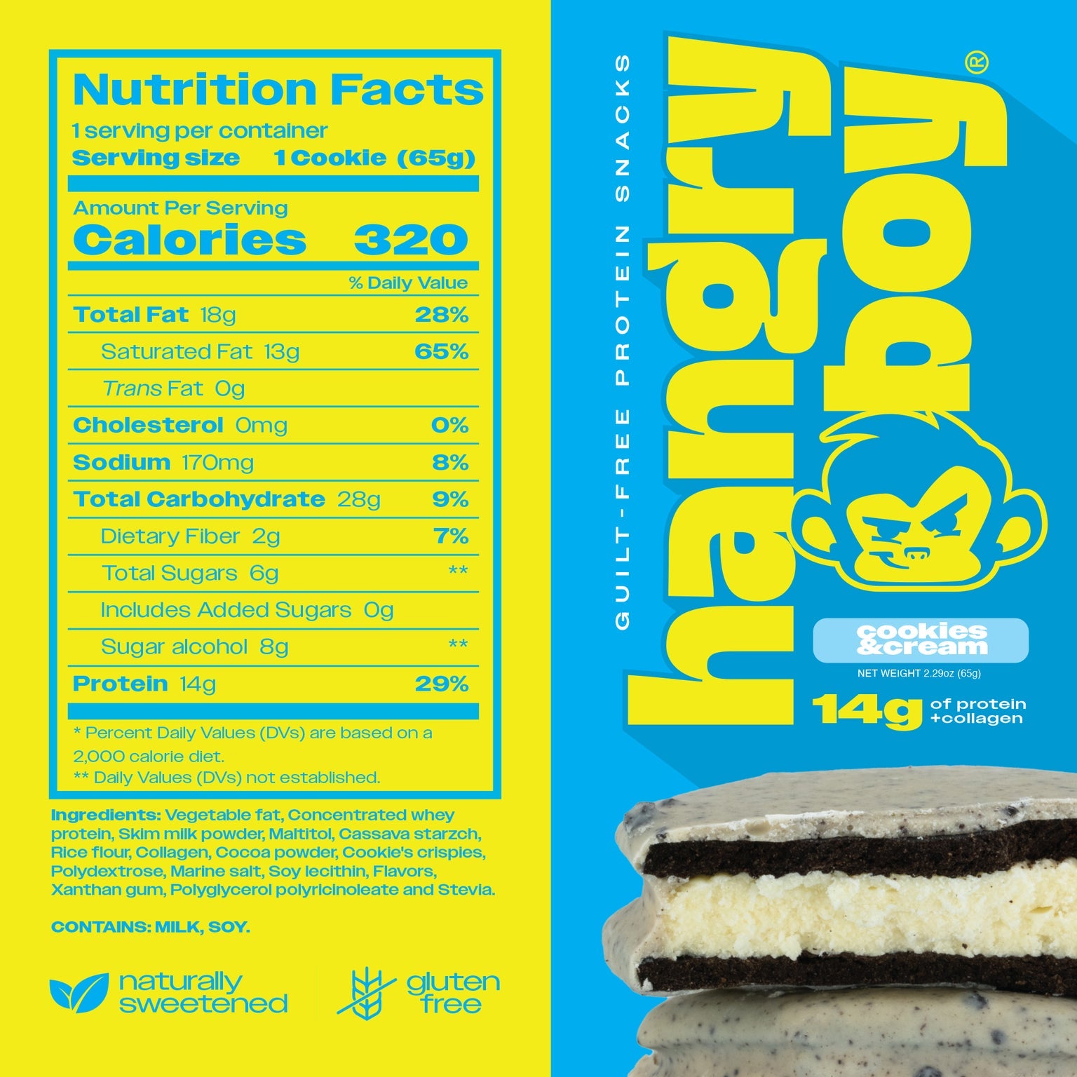 Hangryboy Protein Cookie Sandwich-N101 Nutrition