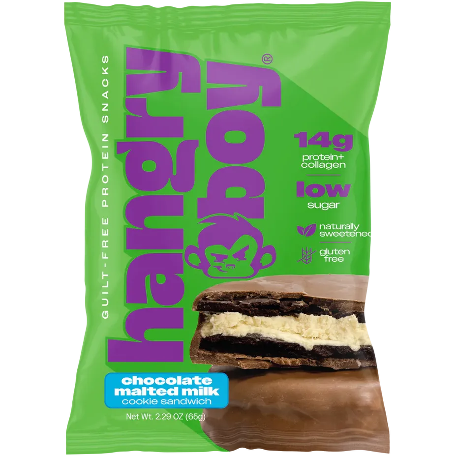 Hangryboy Protein Cookie Sandwich-Single (65 g)-Chocolate Malted Milk-N101 Nutrition
