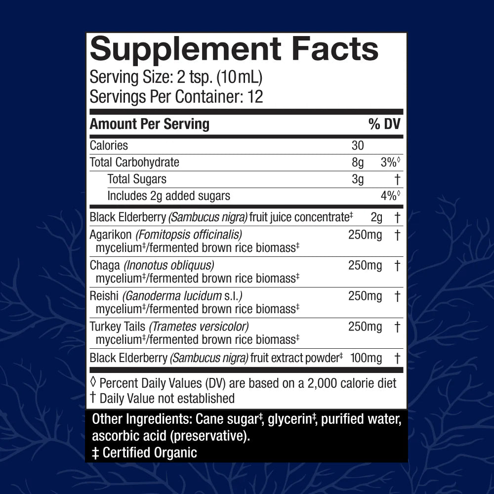 Host Defense Elderberry Plus Syrup-N101 Nutrition