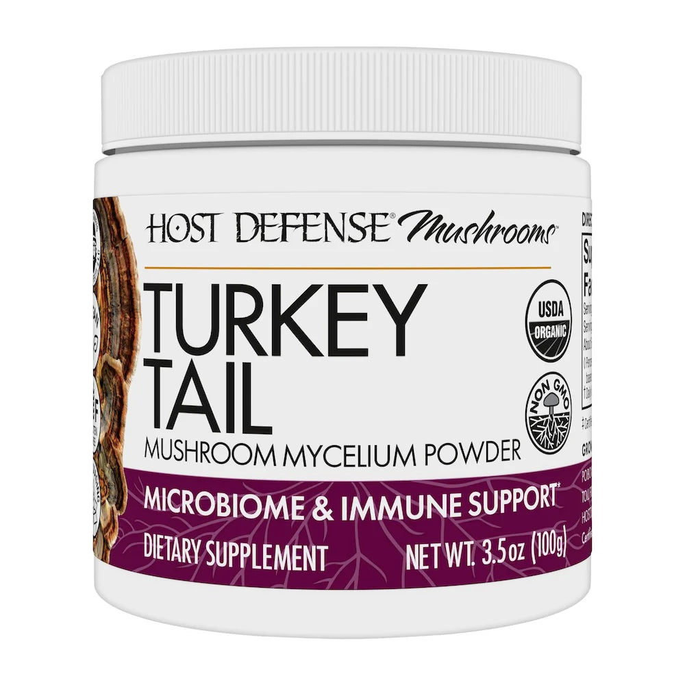 Host Defense Turkey Tail Mushroom Mycelium Powder-3.5 oz (100 g)-N101 Nutrition