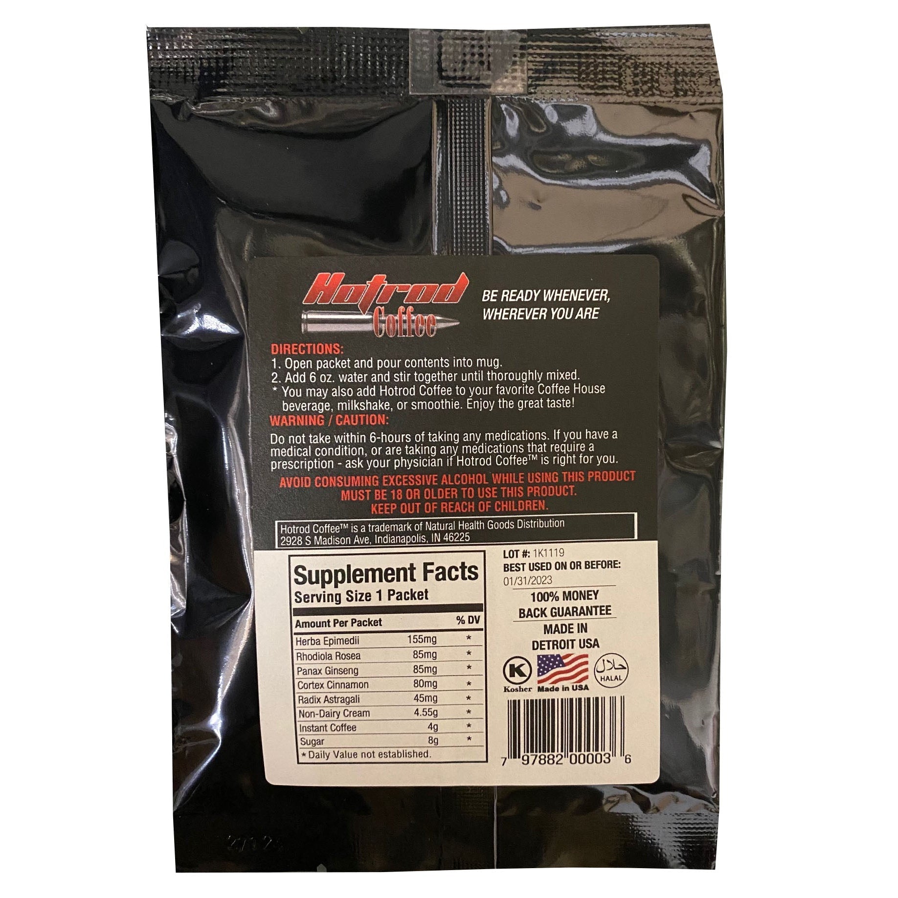 Hotrod Coffee (1 Serving)-N101 Nutrition