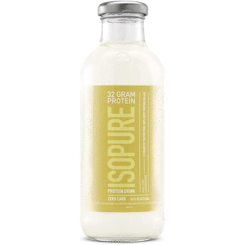 Isopure Zero Carb Protein Drink (Glass Bottle)-Bottle (16 fl oz)-Lemonade-N101 Nutrition