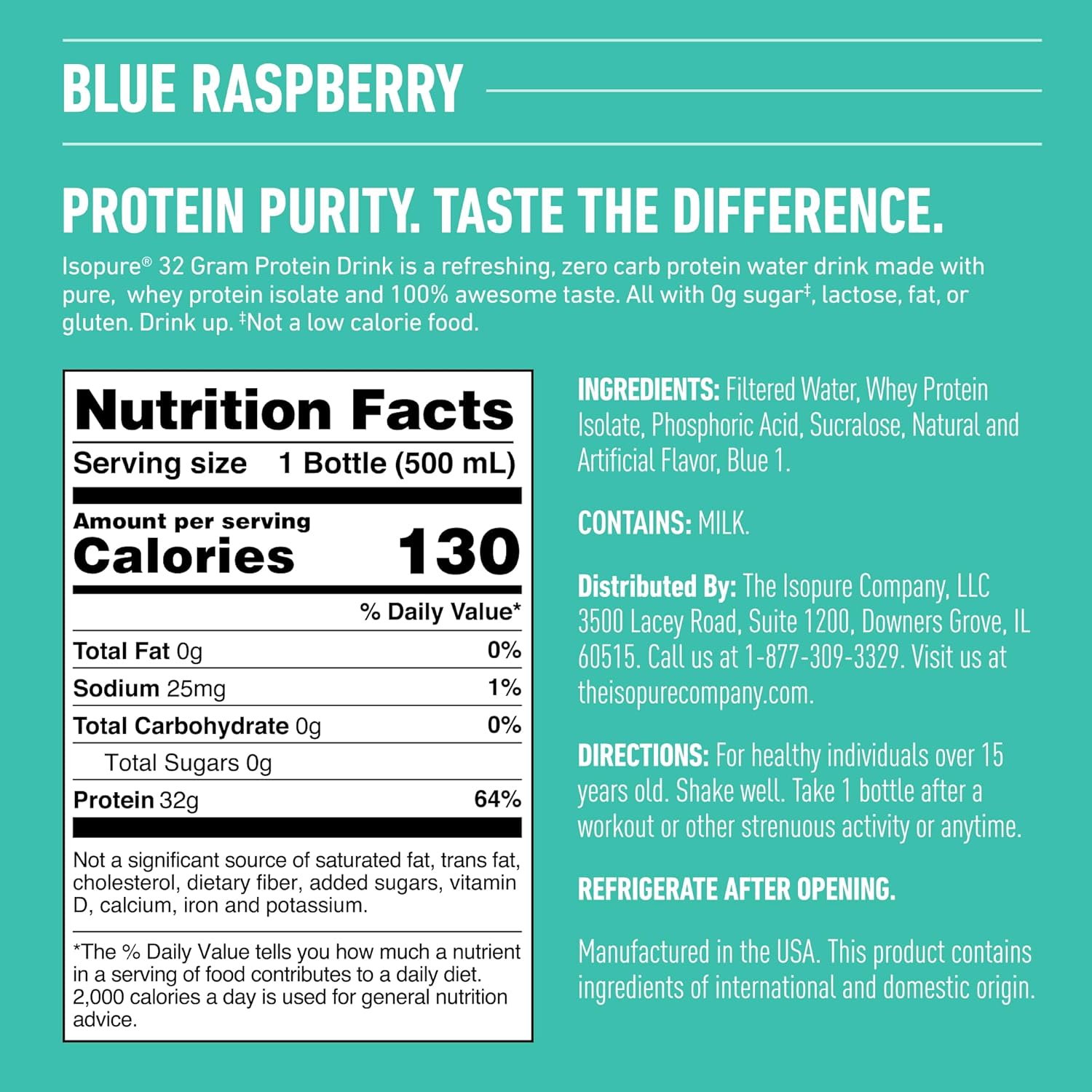 Isopure Zero Carb Protein Drink (Plastic Bottle)-N101 Nutrition