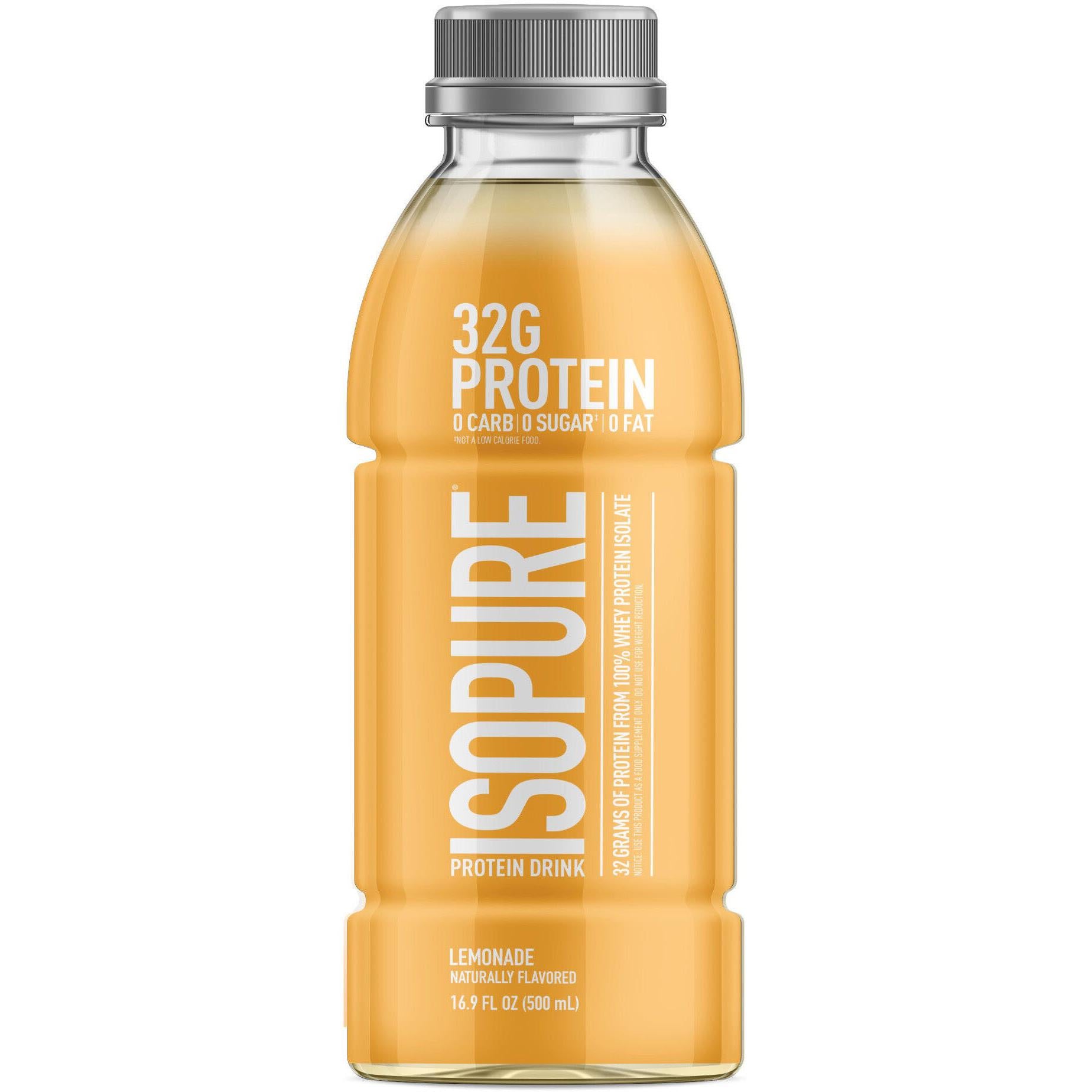 Isopure Zero Carb Protein Drink (Plastic Bottle)-Bottle (16 fl oz)-Lemonade-N101 Nutrition