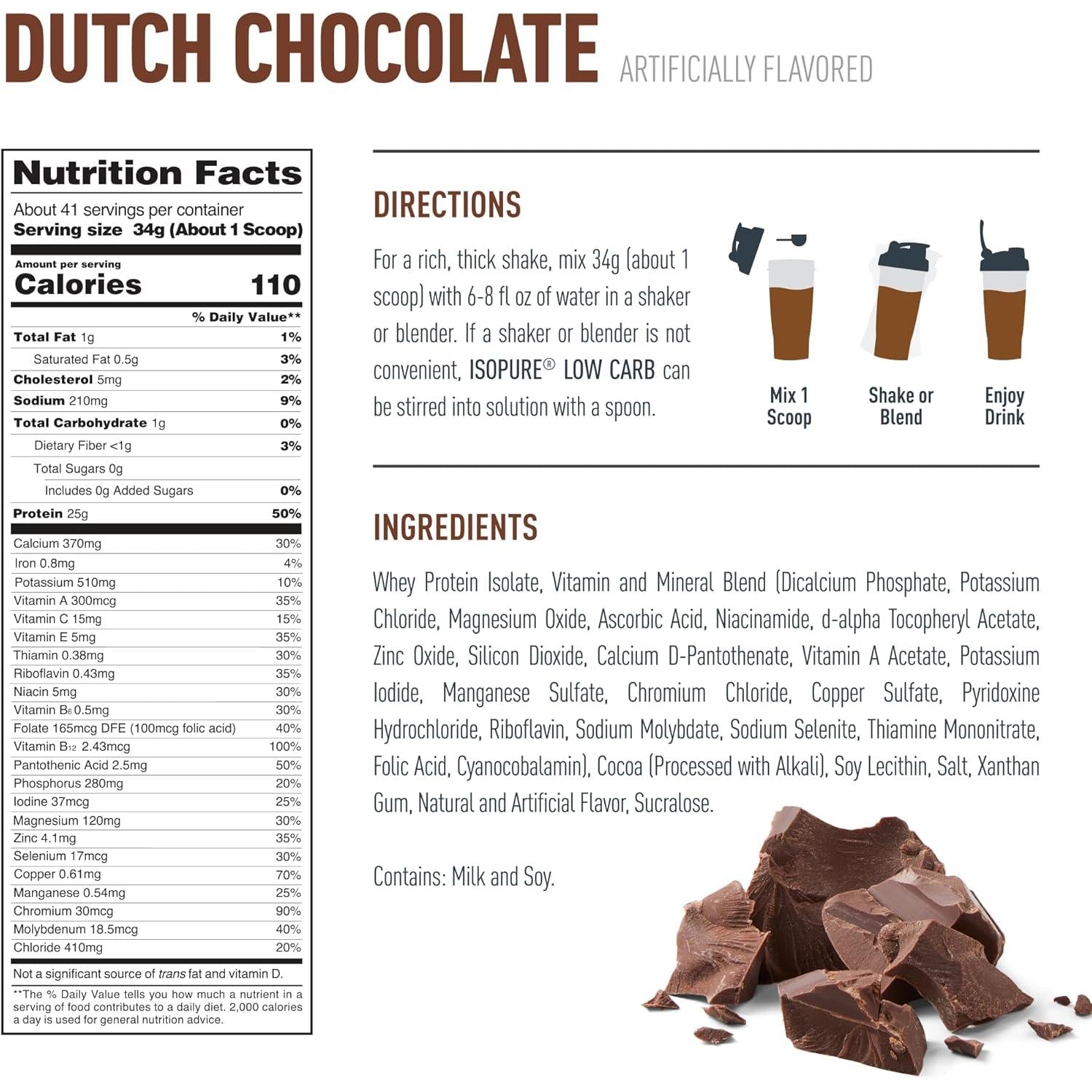 Isopure Zero/Low Carb Protein-N101 Nutrition