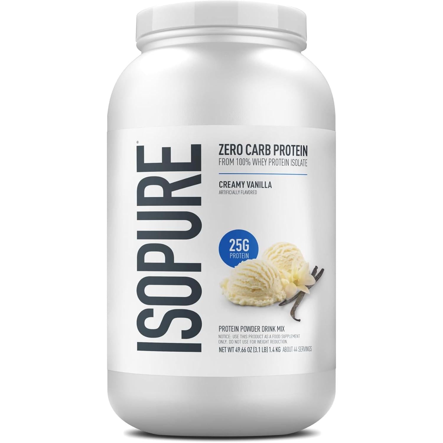 Isopure Zero/Low Carb Protein-3 lbs-Creamy Vanilla-N101 Nutrition
