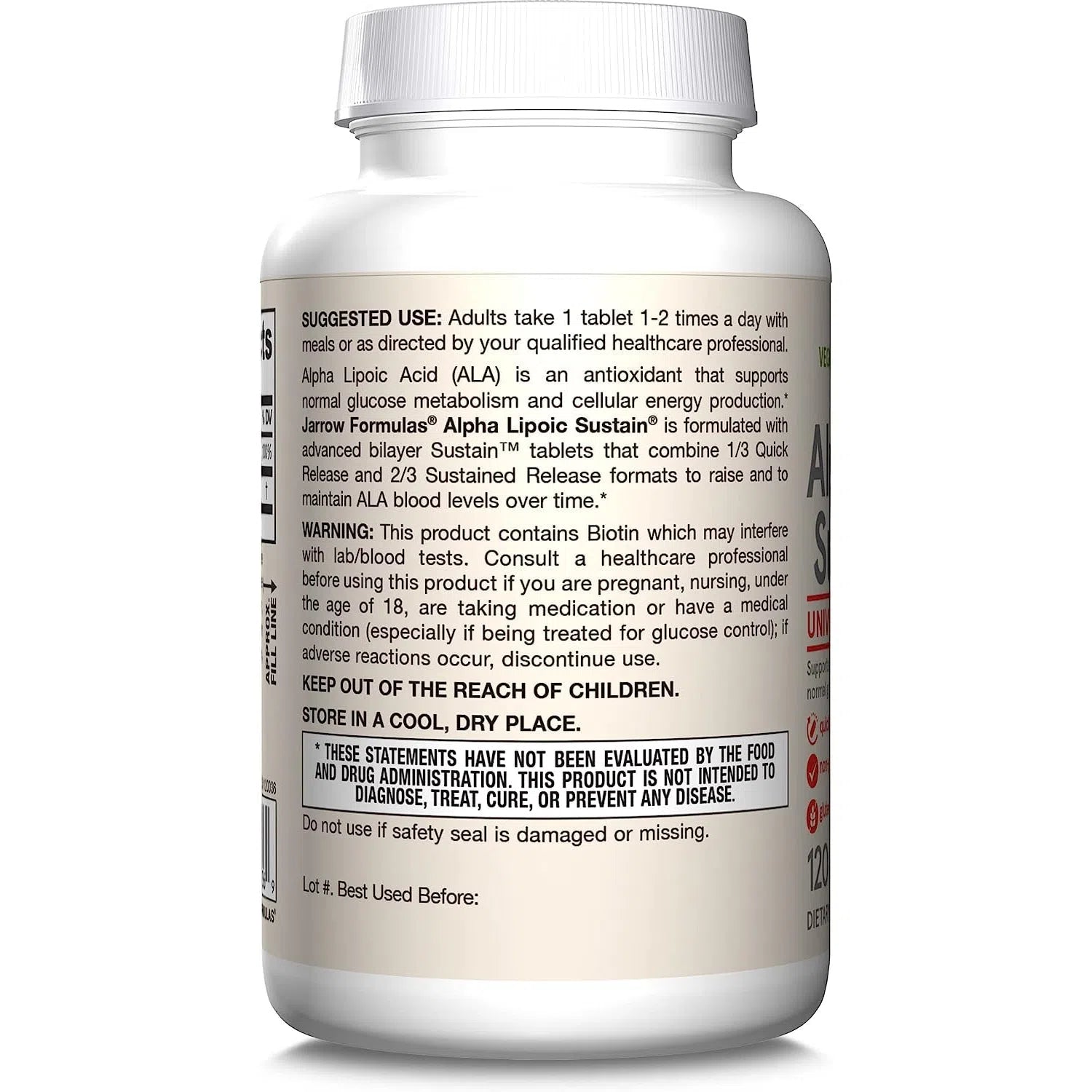 Jarrow Formulas Alpha Lipoic Sustain-N101 Nutrition