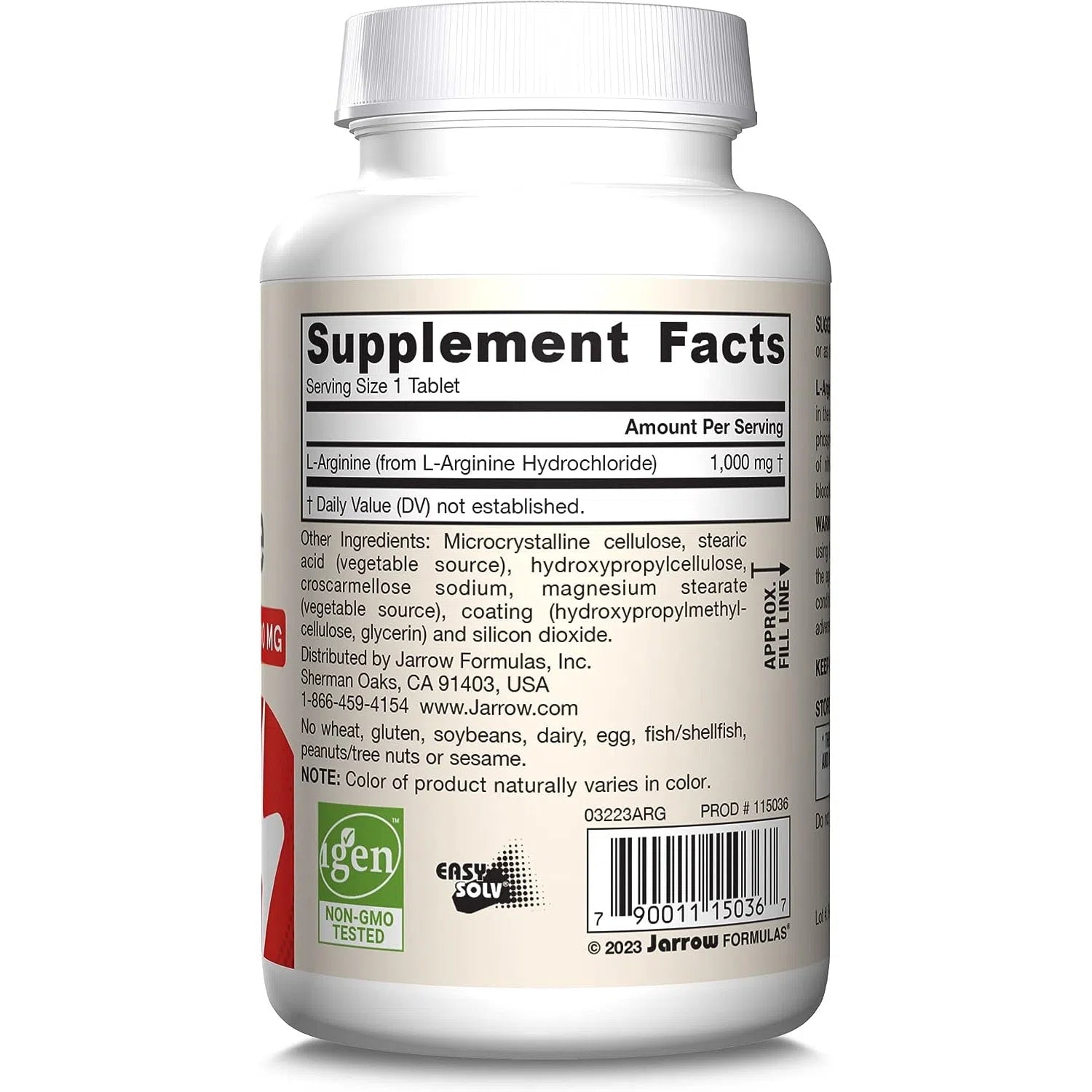 Jarrow Formulas Arginine 1000 mg-N101 Nutrition
