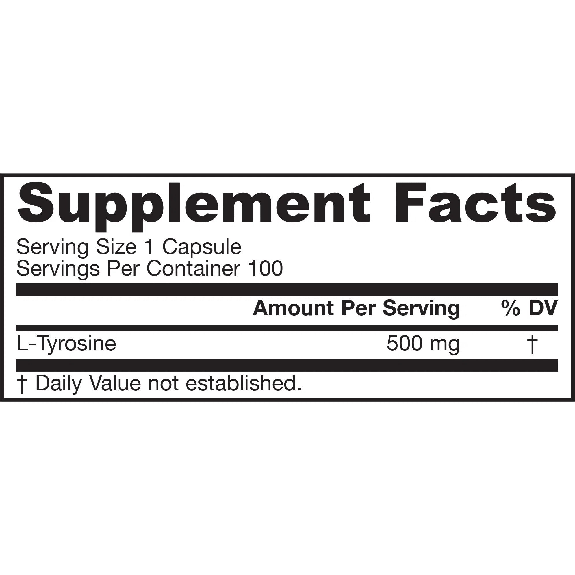 Jarrow Formulas L-Tyrosine 500 mg-N101 Nutrition