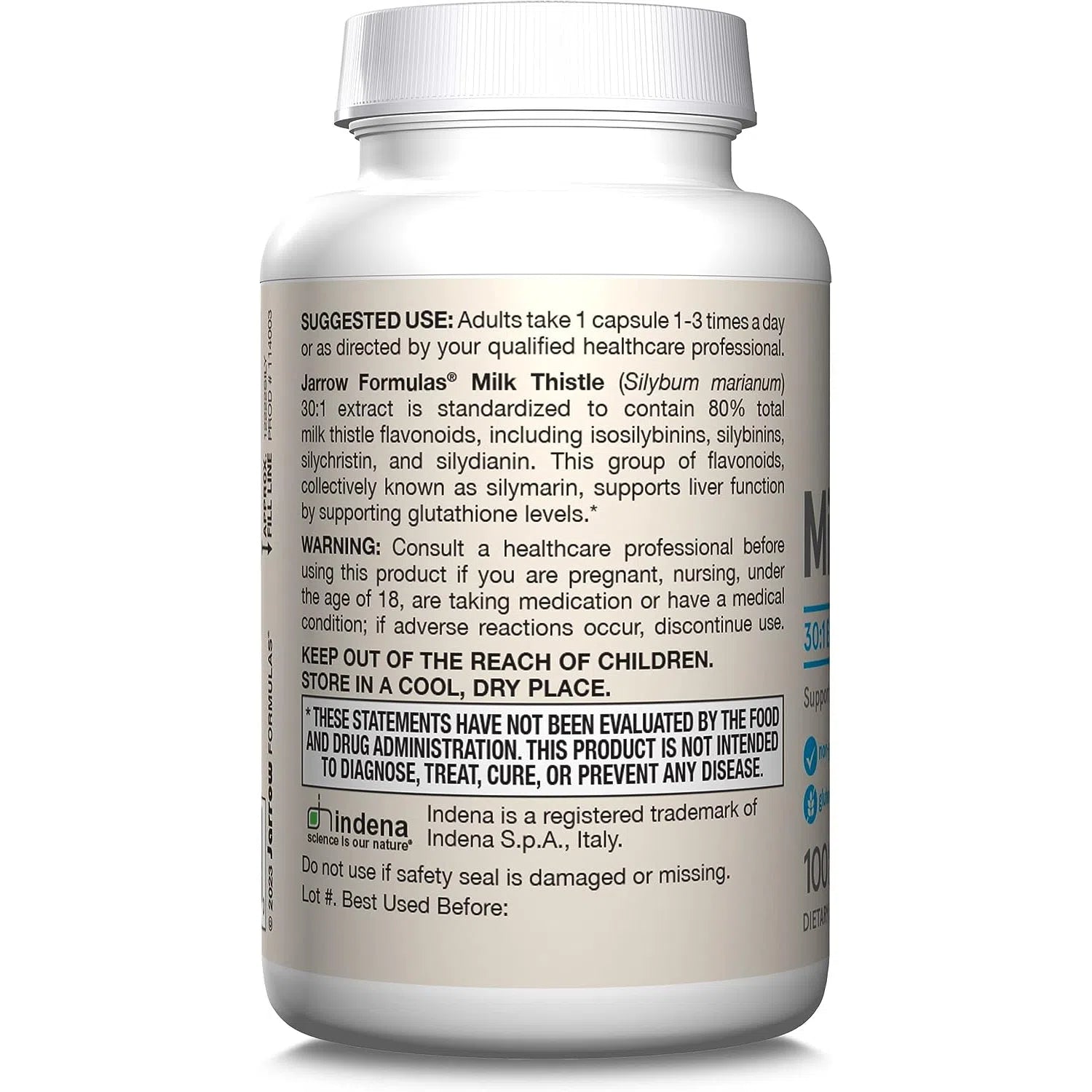 Jarrow Formulas Milk Thistle 150 mg-N101 Nutrition