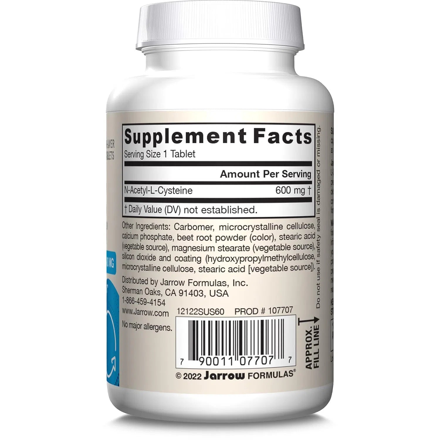 Jarrow Formulas N-A-C Sustain 600 mg-N101 Nutrition