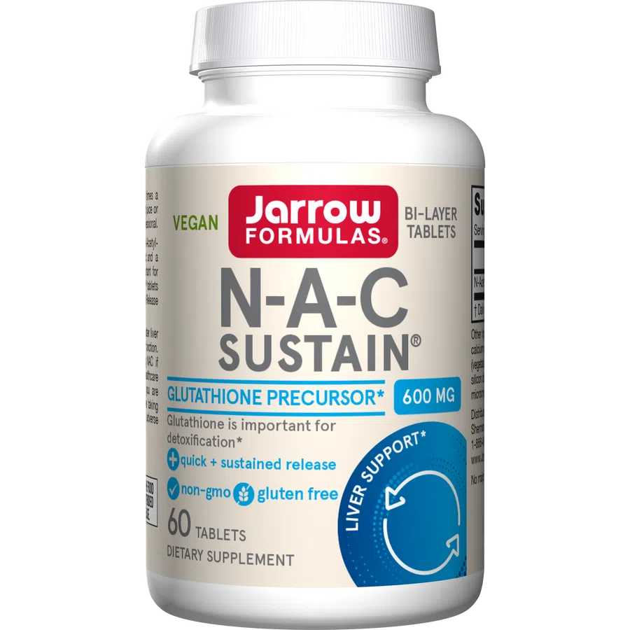 Jarrow Formulas N-A-C Sustain 600 mg-N101 Nutrition
