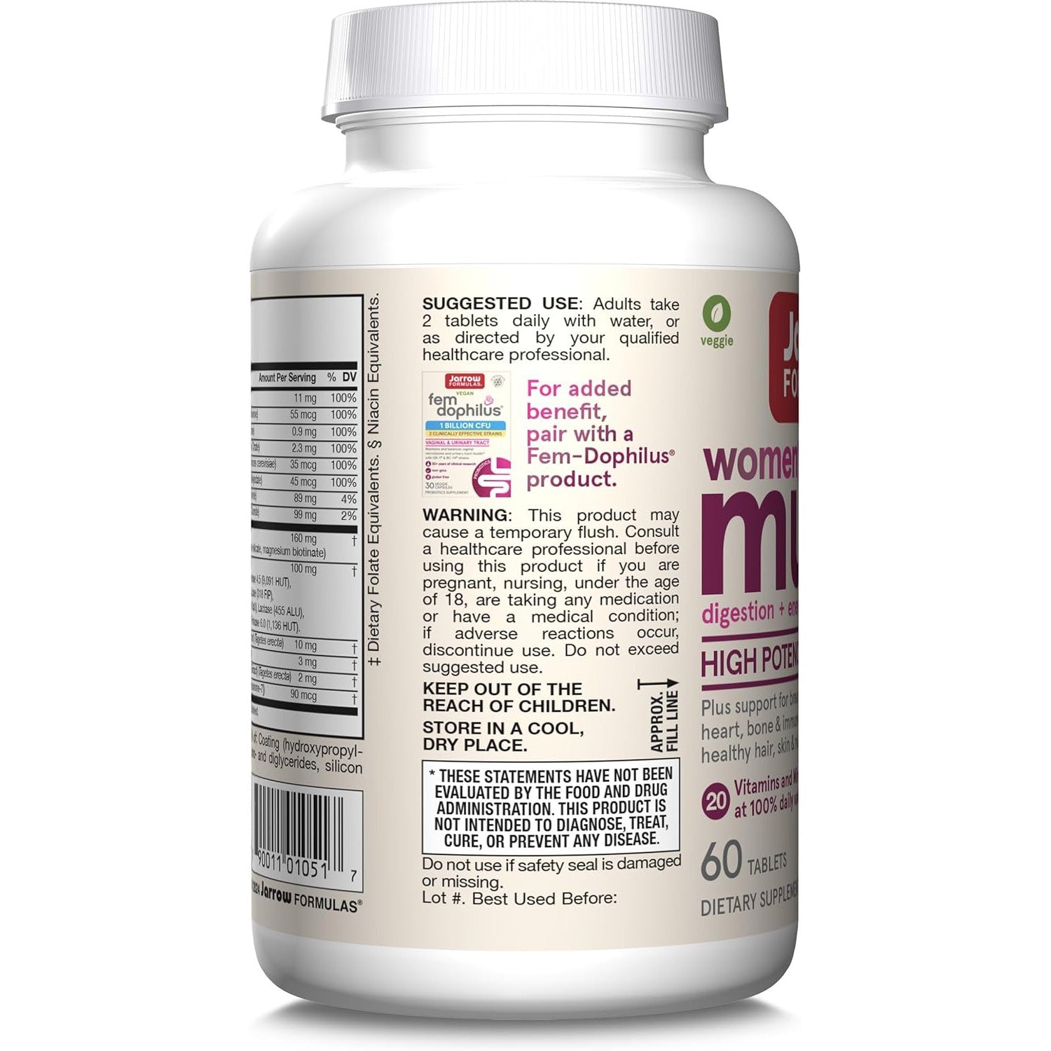 Jarrow Formulas Women's Multi+ High Potency Multivitamin-N101 Nutrition