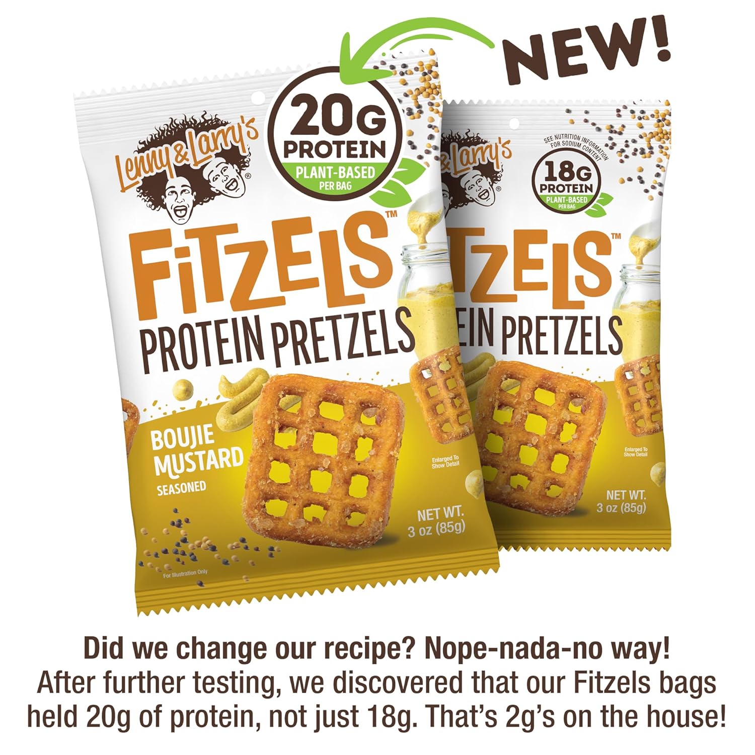 Lenny & Larry's FITZELS Protein Pretzels-N101 Nutrition