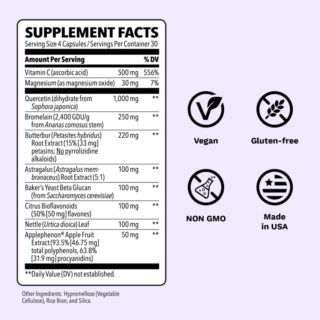 LifeSeasons Breathe-X Extra Strength with Butterbur Extract-N101 Nutrition