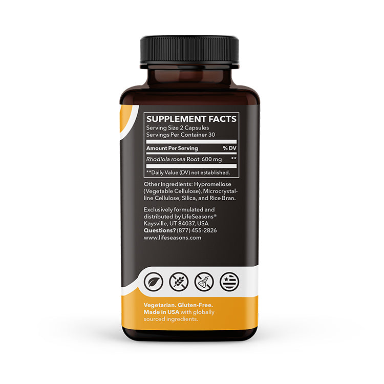LifeSeasons Essentials Rhodiola Root 600 mg-N101 Nutrition