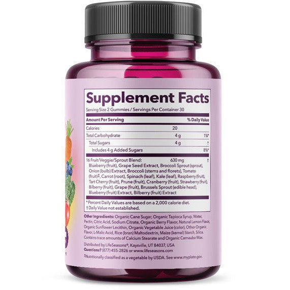 LifeSeasons Fruit & Veggie Gummy-N101 Nutrition