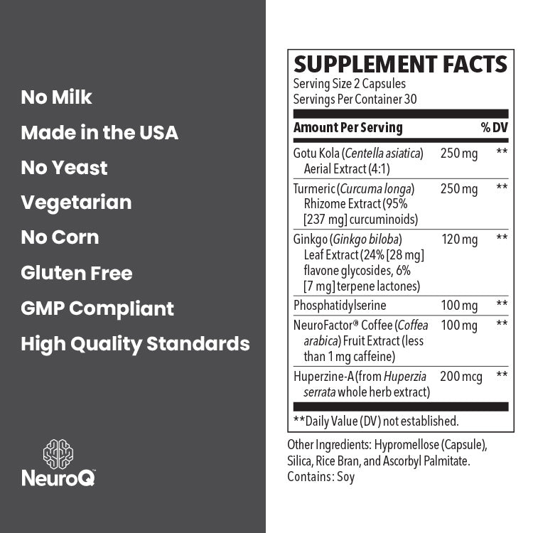 LifeSeasons NeuroQ Brain Health Extra Strength Memory & Focus-N101 Nutrition