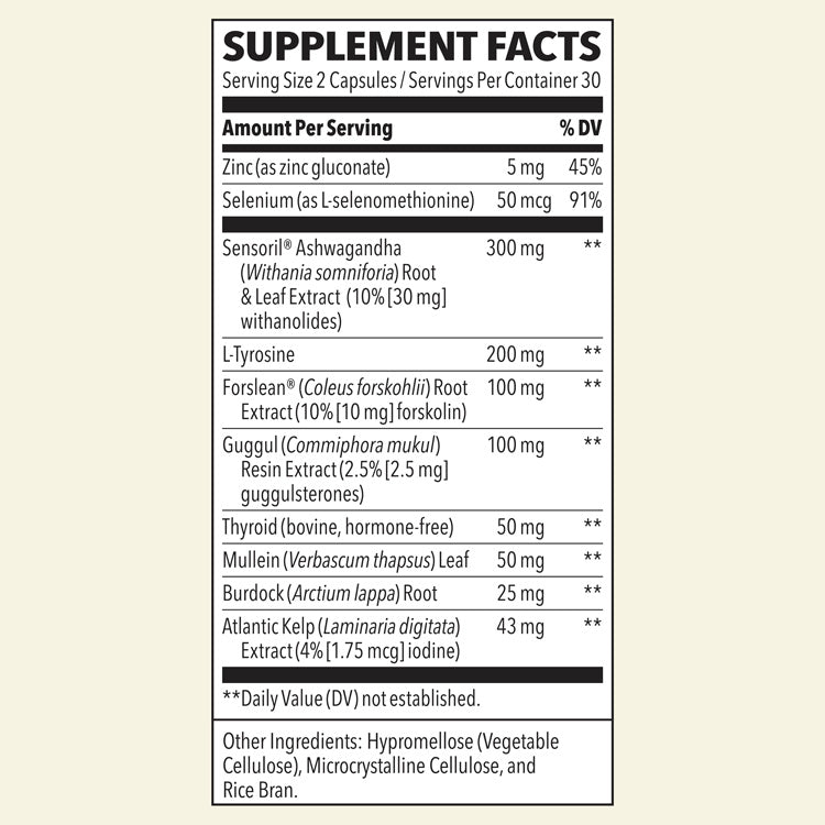 LifeSeasons Thyro-T-N101 Nutrition